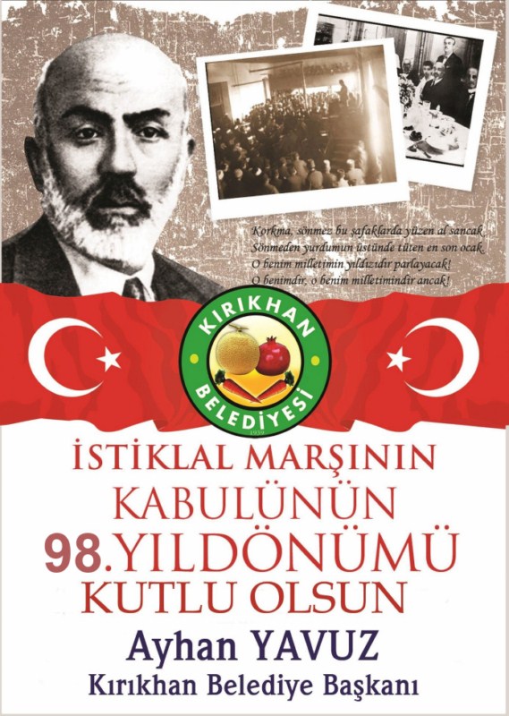 BAŞKAN YAVUZ’UN İSTİKLAL MARŞININ KABULÜNÜN 98.YIL DÖNÜMÜ MESAJI