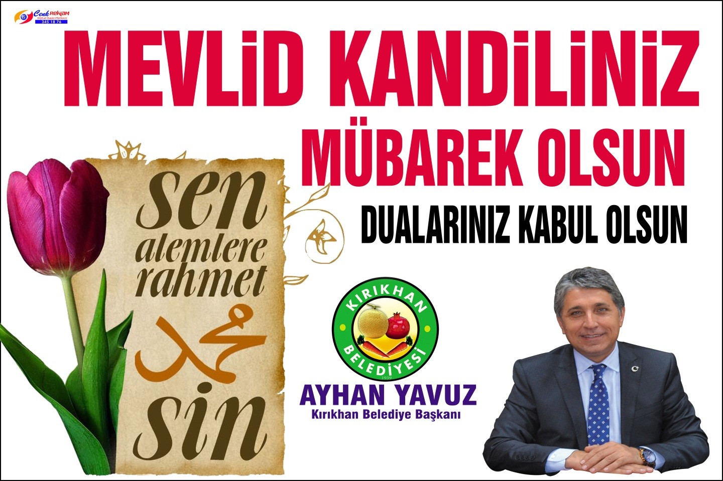 BAŞKAN YAVUZ; “MEVLİD KANDİLİMİZ ve MEVLİD-İ NEBİ HAFTAMIZ MÜBAREK OLSUN”