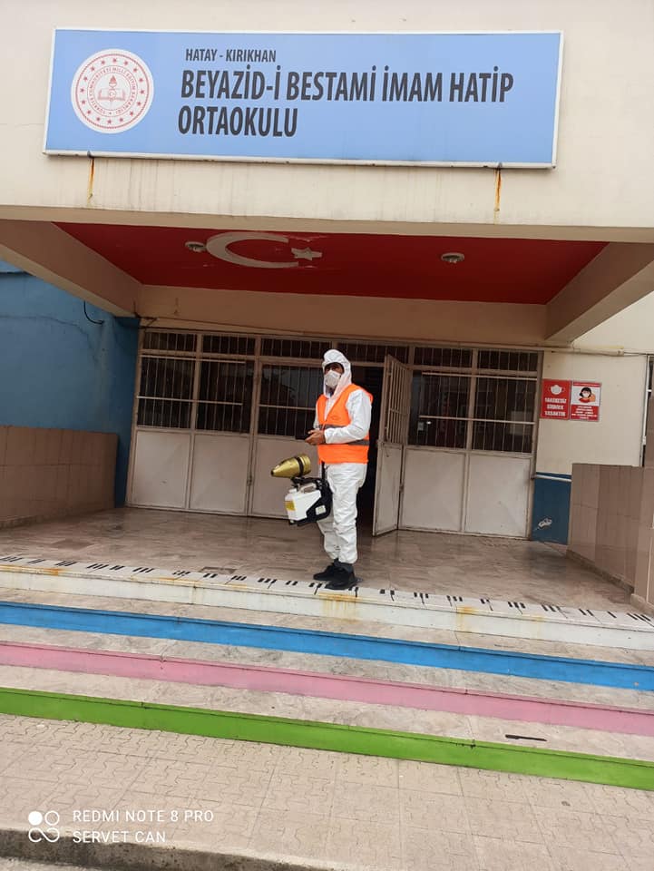 BAŞKAN YAVUZ YÜZ YÜZE EĞİTİM ÖNCESİ OKULLARDA DEZENFEKTE YAPTIRDI