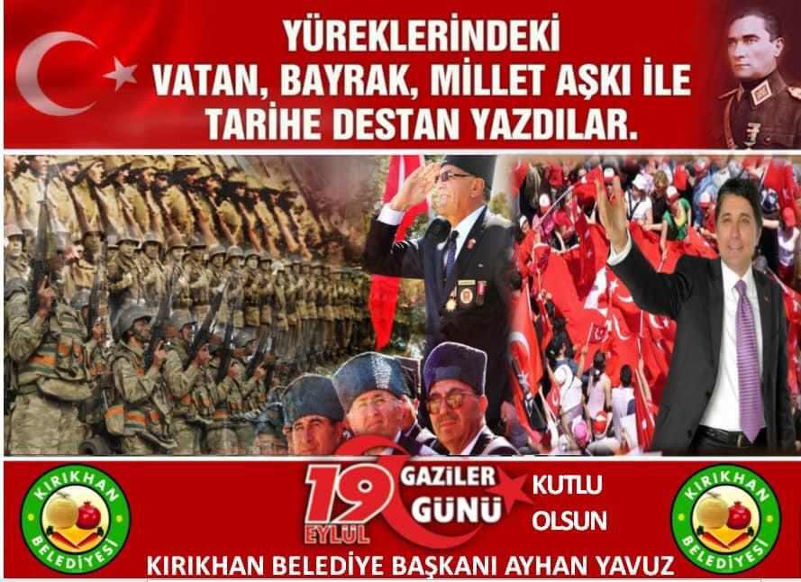 19 Eylül Gaziler Günümüz Kutlu Olsun
